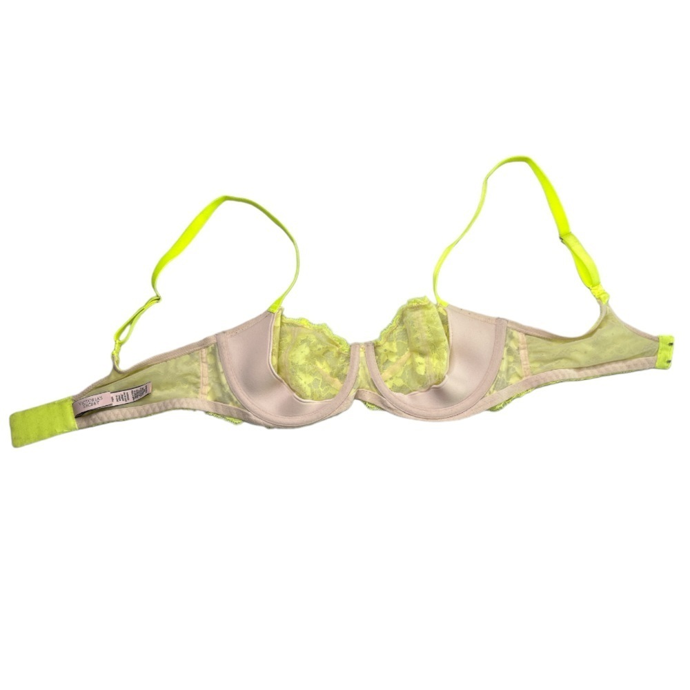 Victoria Secret Neon Green Laced Bra - Picture 8 of 10